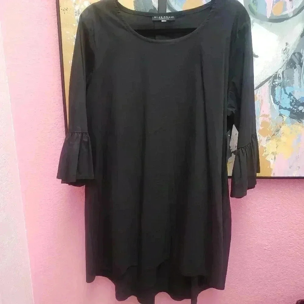 Bryn Walker NWT Black Ruffle Sleeve Dress